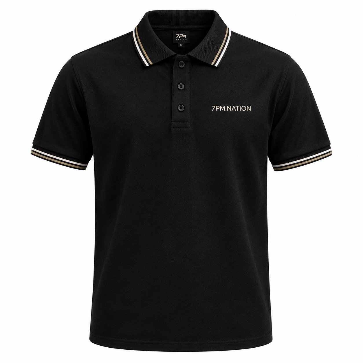 Kaos polo custom - warna hitam